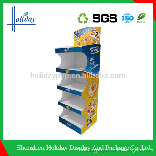 Eco-friendly strong structure xmas cardboard floor cardboard display stand